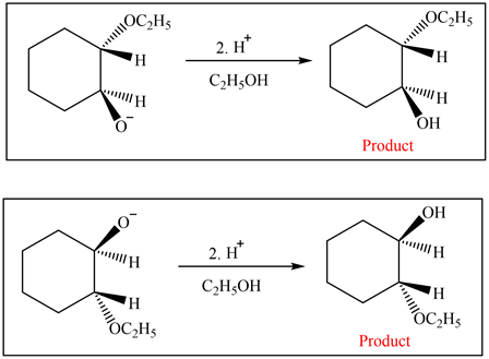 LOCH
OCH
llo
**
C2H5OH
OH
Product
OH
2. *
CH3OH
2H
OCH
OCH
Product