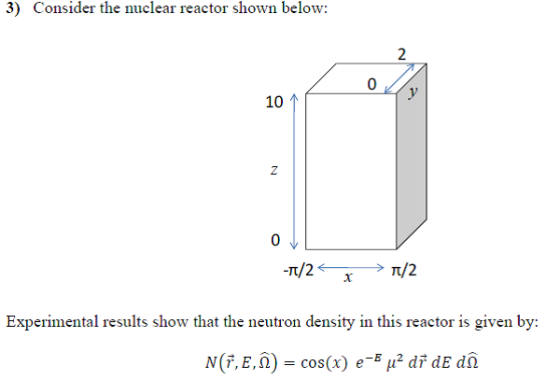 Consider the nuclear reactor shown below: Experim
