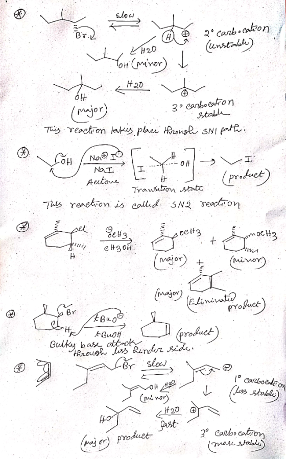 e v o vlastne te hot (minor) ze contentation arbocation , (unstable > LH20 (major) This reaction takes place through SN1 path