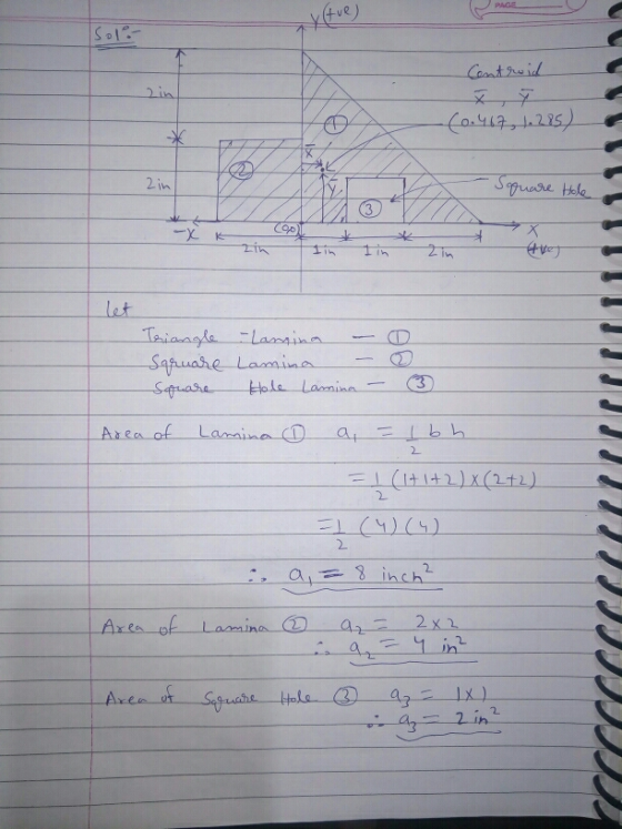 PAGE Solo- Xtvej Centroid 2in (0.467, 1.285) le Zin Square Hole (3. + x Iin 2 in 0 Triangle - lamina seruare Lamina Square Ho