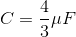 C=\frac{4}{3}\mu F