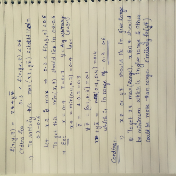 Cndtns for To Satis To get this min(x,) should les in o-3-0.6 which i in van 0.3-6 Condins: リー 22 ox yz should lfe in grve Ra