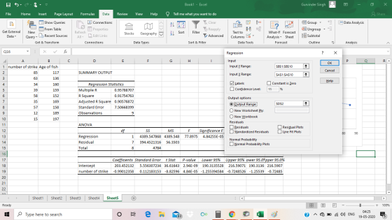 BS Book1 - Excel Gurvinder Singh X File Home Insert Page Layout Formulas Data Review View Help & Share FREE el Group A Za TI