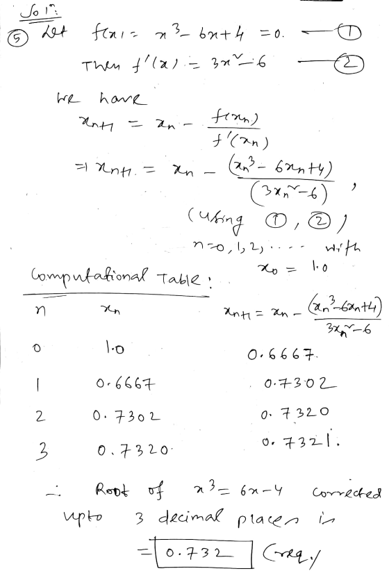 Join let finian 3, bnt 4 =0. 5 Then tlal - 3006 we have anth form) an f(an) (an3-banty) Innt. an > (3x5-6) (using o 2 n=0,