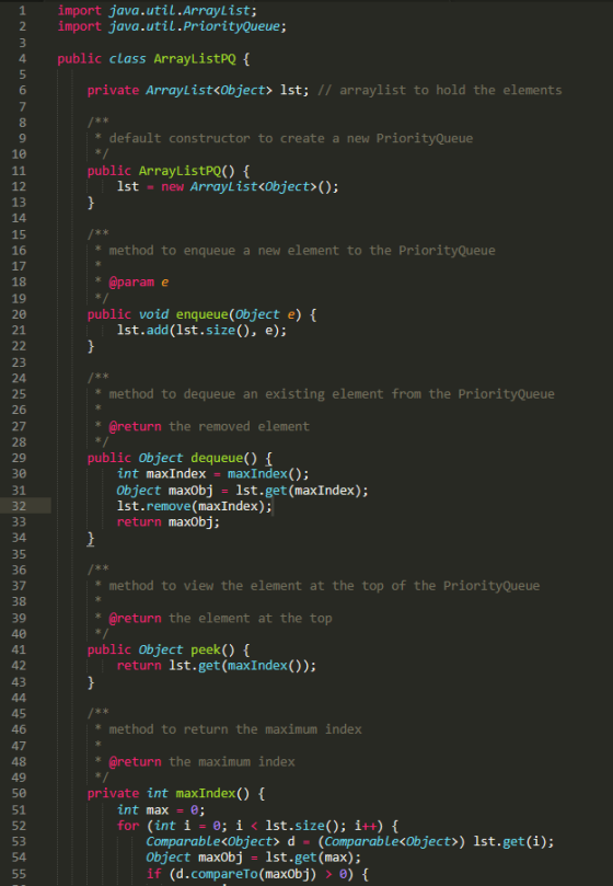 import java.util.ArrayList; import java.util.PriorityQueue; public class ArrayListPQ { private ArrayList<object> Ist; // arra