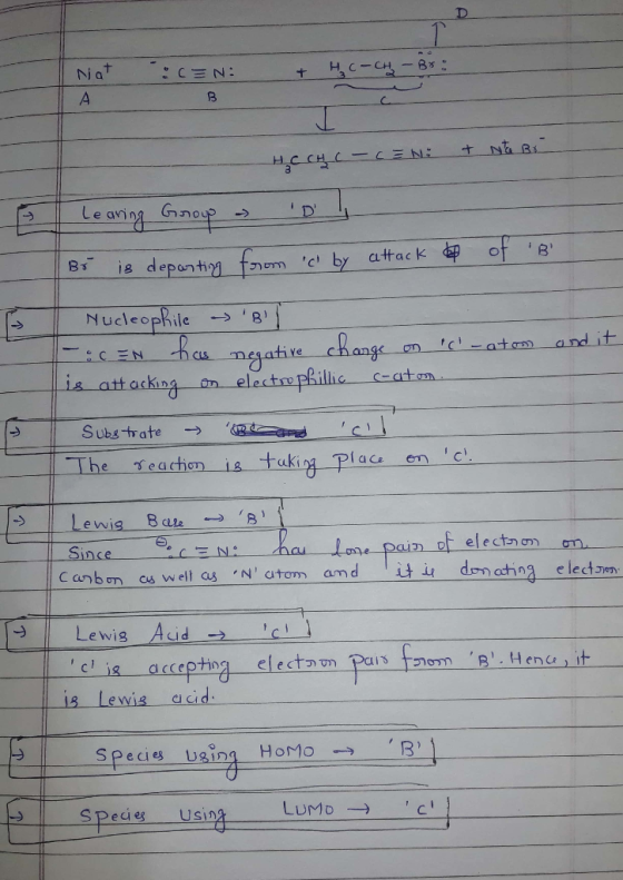 Not :c=N: EN + WC-- Bs. B - HCCHC - CENE & Na Bi leaning Grow - D I Br is departing from c by attack full of B Nucleoph