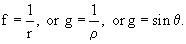 f-, or g , org sin θ
