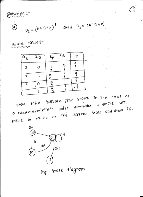 3tate table 8 D6 久 0 0 state table hdfcate me gates ↑nme case of ate ond otner fp move to based on te crre 50 01 10 A dfarom