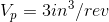 V_{p}=3 in^{3}/rev