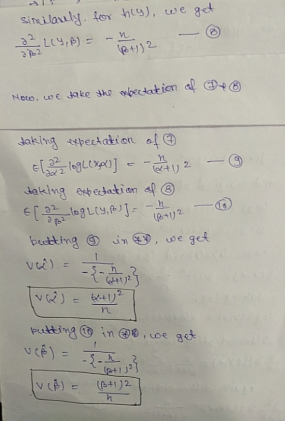 similarly, for hiy), we get 22 LLY, B) = - 4 12 12 Now, we take the expectation of ☺46 Jaking expectation of @ 61222 logLexoj