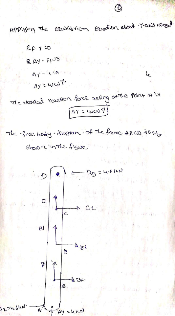 Applying The Eutlbriomuon aos >ois ioca AT o 74-Frcc, body . diagram of tle fanc. ABCD .İsy 3i