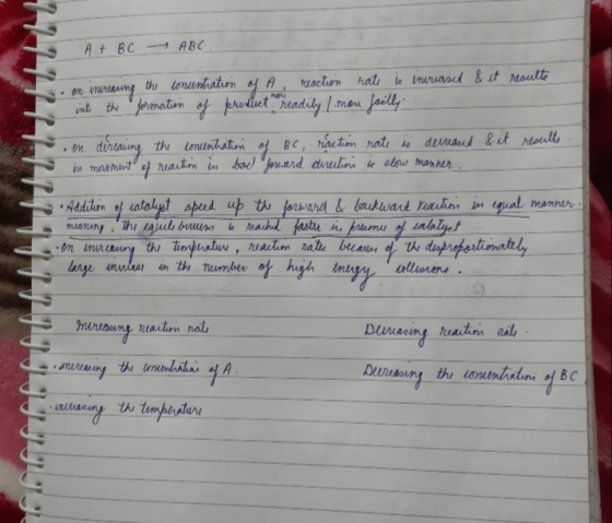 A+ BC ABC. - on inertssing the lonuntiatun A, maction hati le iniriased & it resulte into the formation of product readily /