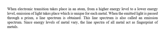 When electronic transition takes place in an atom, from a higher energy level to a lower energy level, emission of light take