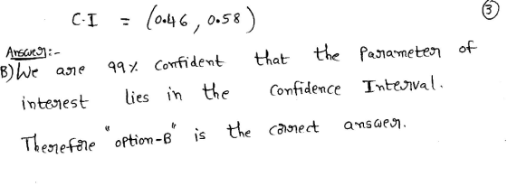 Anscven:- B)Weame qqメ Corti dent that the Pajarneten of intenest s the TI㎝e4me option-8 įs the caset ansers, Confidence Tnte
