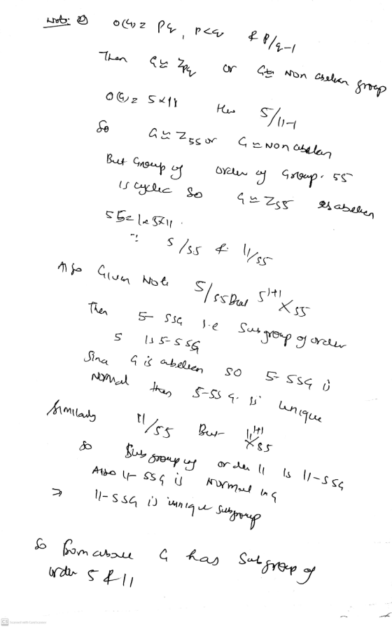 wrote: o(w z pq ,pca & 8/q-1 Then Qu Zpq or ato non aselan group OG z 5x11 there So au Zissor 5/1141 Gunon abalan But Group o