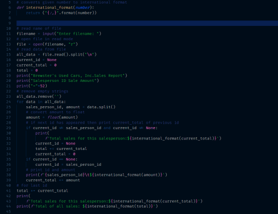 5 6 7 # converts given number to international format def international_format(number): return ({:,}.format(number)) 10 # r