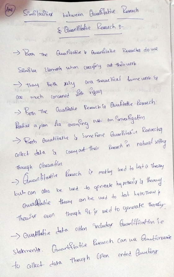 Similarities Rescuch between Qualitative & Quantitative Resuch 8 - Born The Qualitative & Quantitatie Researcher do we Simila