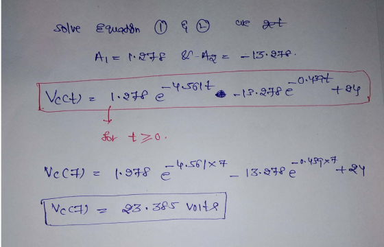 solve equation ③ & ņ are get A = 1.278 &-Age – 13.278. -0.430t è solta.B.998 e Dit ct) 1.878 Lot to. Nc 7 2 1.978 è l.so - 13