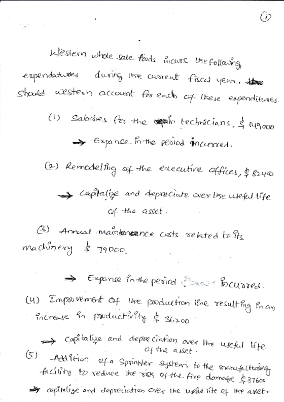 Kestern whole sale foods Ecuss the following expendatudes during the current fiscal years. Her should westeon account for eac