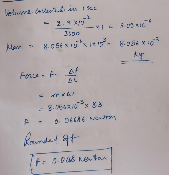 -22 2.9 X/0 3600 xi = 8.05×10 -3 ニ8.056x10X 8.3 o. 06686 Newton