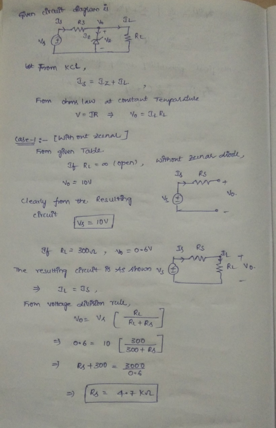 reut dagkaro Giver RS Ve RE NA From Kct, at conataut Tenparatde From ohms law No=Te RL VIR EWAh ont 2canal Case- Fom gien Tab