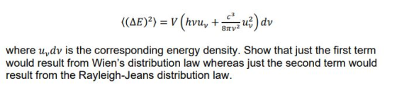 ((AE)2) = V (hvu, + envz uz) dv where u,dv is the corresponding energy density. Show that just the first term would result fr