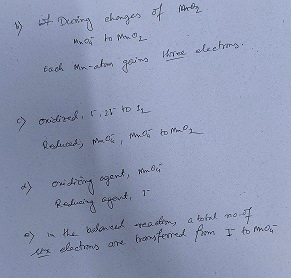 of een 1) it Derning changes Muat to no thrine electrons. gains Each Mn-aton 7 oxidized, 1.25 to 3 Rosluced; moc, muat to Mal