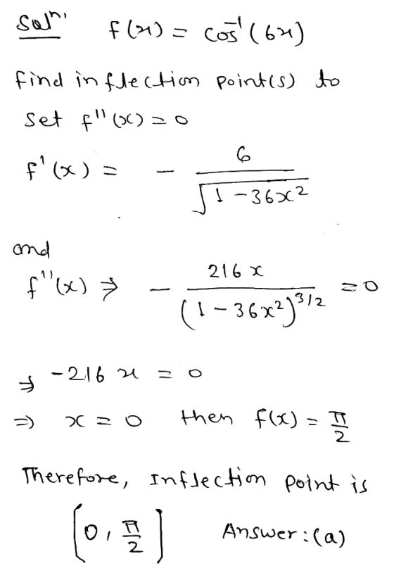som flu) = cos (64) find inflection point(s) to set f((() zo F(x) = -7-3622 and 216* f(x) — 20 -^-36x27312 312 -216 21 2