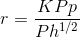 T = KPp Ph1/2