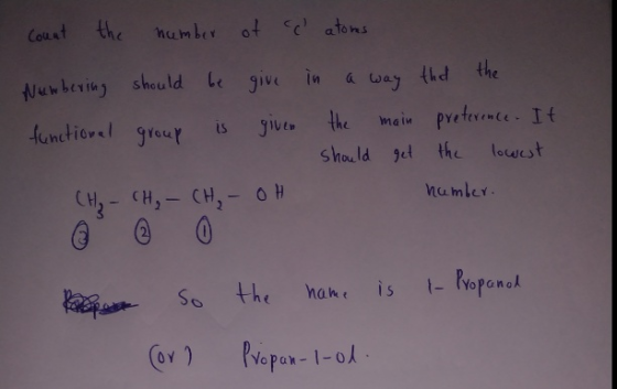 count the number of ac atores Numbering should be give in a way that the functional group is given the main preference. It s
