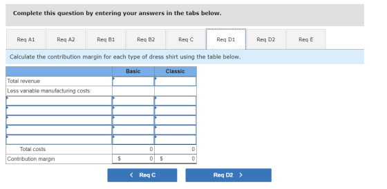 Complete this question by entering your answers in the tabs below. Reg A1 Req A2 Req B1 Reg B2 Reg C Reg D1 Reg D2 Reg E Calc
