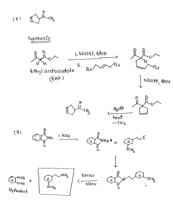 los prin Synthesis 1 Waoet, Elon B O Ethyl acetoacetate ? BON (EAA) Not god s boo heat -CO2 Los of women of meer aan te Nth E