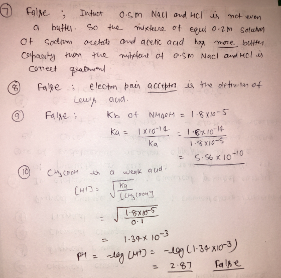 False ; Intact 0.5m Nach and cl is not even a butter. So the mixture of equi 0.2m solution of sodiam acetate and acetic and h