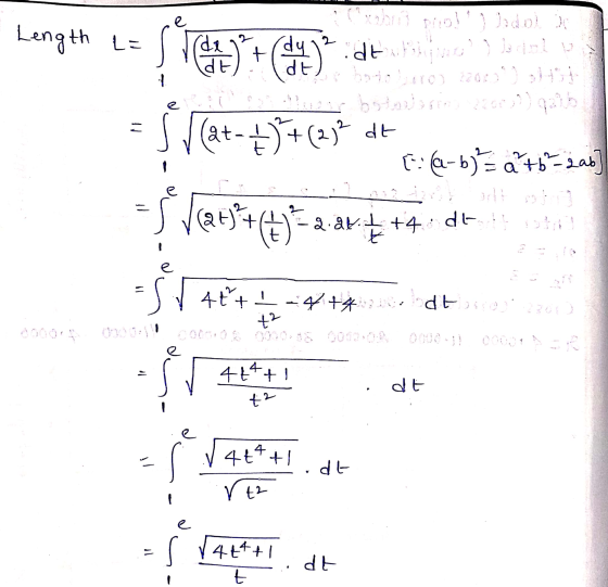 e Length = ? Hidt ܢ ri La pool } dodol de dy debljina Jodoh hotosero) BEORD34 ons boimage) 923b v (at- +3+ (2)² dt [-(4-6)=