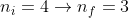 n_i=4\rightarrow n_f=3