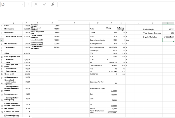 L5 ✓ fic RC G H I J 1 84,000 Accounts 1,19,000 Cash Receivables nazahla Other current 2.52.000 liabilities 1,05,000 Ratio Bar