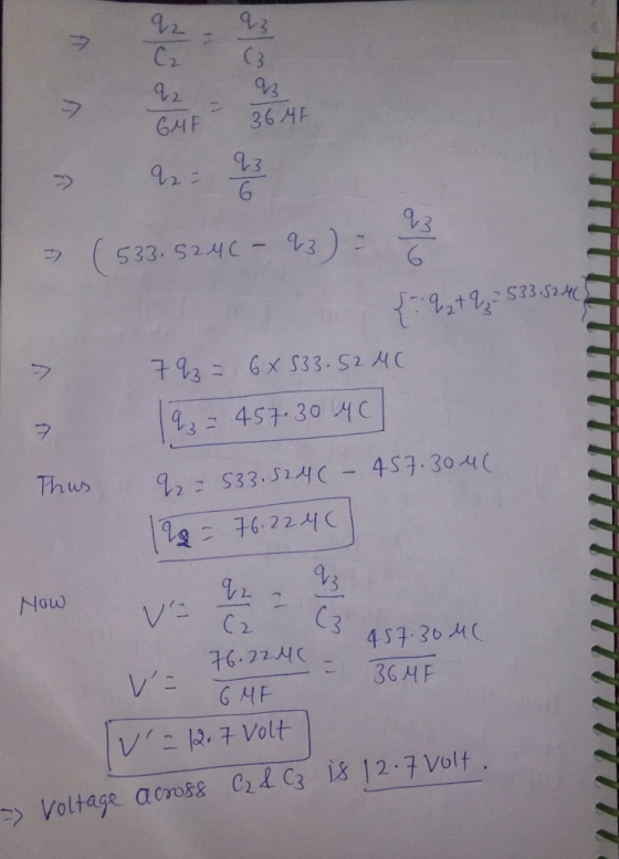 GMF 36 ME (533.5246 - 93) = 23 {-q₂ + q - 533.524 72 = 6X533.52 MC 19 = 457.30 4C MILI டடடடடடட Thus 2 = 533.5246 - 457.3046 1