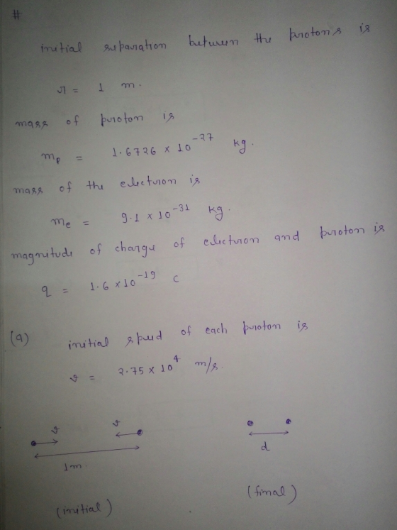 hnotoms betuen th inutial of pu1o tom -37 G736 X 1o elletunom is thu masa -31 me = proton is elicturom of magmitud of chang (