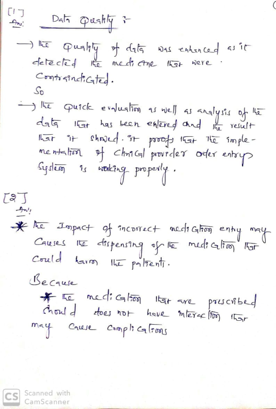 17 Data Quaily & C Quality + ६ ६ enhanced sit detected the mediche that were Contraindigted. So the quick evaluation as well