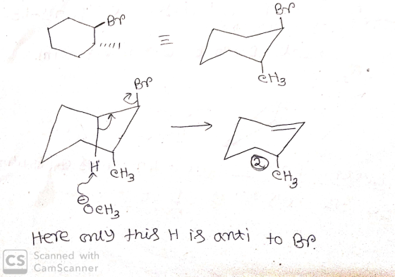 CH₃ не з ета. geH₂ Here only this H is anti to Be ICS Scanned with CamScanner
