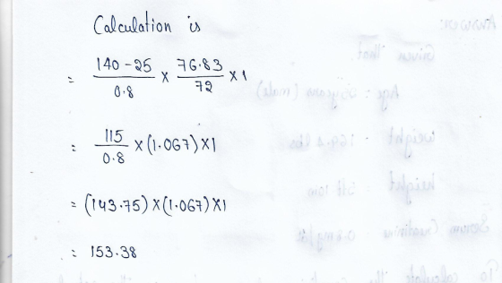 Cal culation 140-25 7683 v X 1 0.8 าวิ 1 0.8 こ 153-38