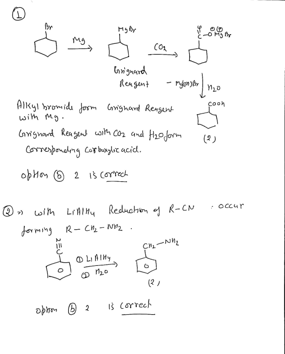 My Br Grignard Reagent - - Mlon) By Ly I no coon Alkyl bromide form Grignard Reagent with my. Grignard Reagent with coz and H