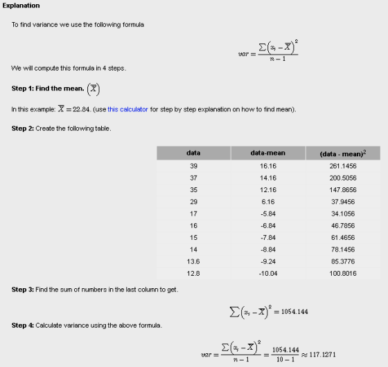 Explanation To find variance we use the following formula ver = 26.-7) We will compute this formula in 4 steps. Step 1: Find