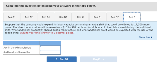 Complete this question by entering your answers in the tabs below. Reg A1 Req A2 Reg B1 Req B2 Reqc Reg D1 Reg D2 Reg E Suppo