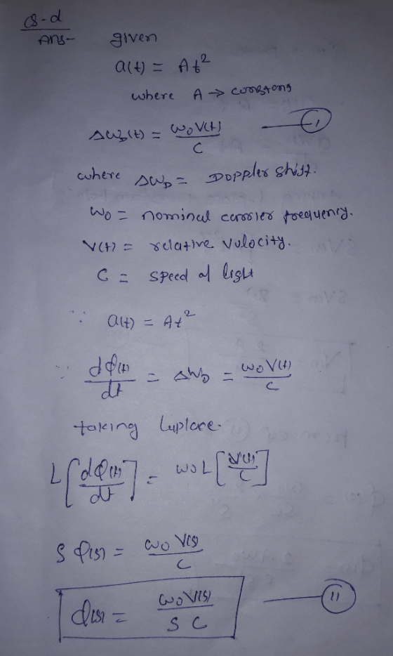 Ans- iven At2 al4) where A COR0ns cuhere Awp 20Pples shist wo nominul corssles feend VC clative Vulocity Cspeed ol lgt alt) A