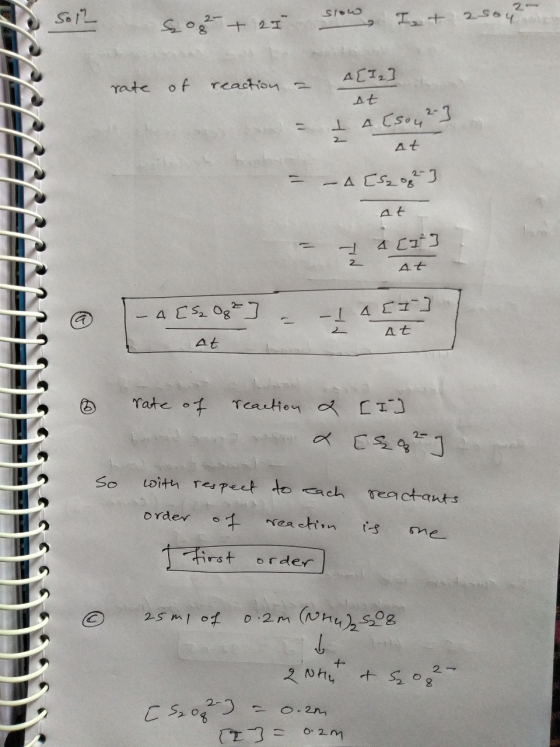 2- ALT,1 rate of Teaction At 4 Csoy3 2 A ES 4t 4 Ca IL 4t - 4 S08-7 -I 4 C At At Tate ot Tcaution CI oith repeet to cach So T