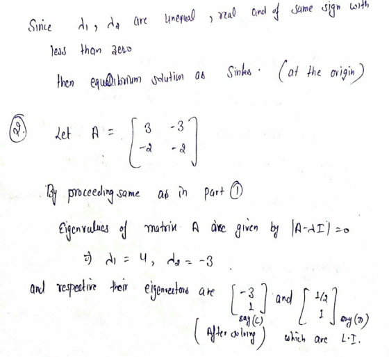 Same sgn wh d, dare negial Snce eas than 3ero Sinhaat the origin then equuluton 0s -3 A = let poceeding same A ae given byA-A