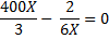 400X 3 2 6x=0