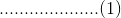 ....................(1)