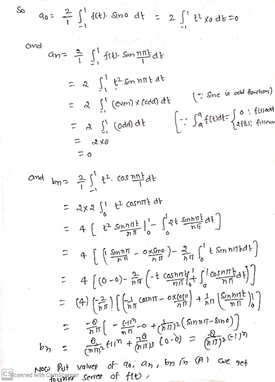 So 902 dj- 4C4). Smo dt = 2 Xo ds 20 and ana Ť S fck). Son mpit dat 13. Sine is cell function) s t2Sm ntt at a f (even) x
